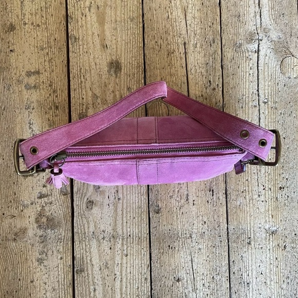 COACH HAMPTONS DEMI PINK SUEDE BAGUETTE 7470 Vintage 2004 Y2K - Picture 8 of 15